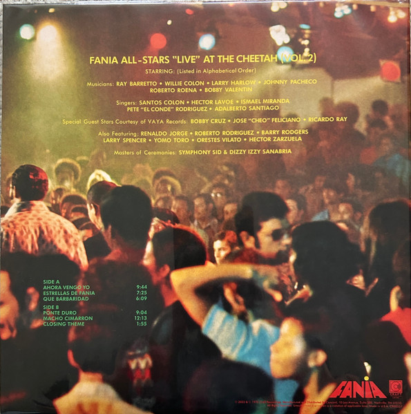 Fania All Stars – Live At The Cheetah (Vol. 2) Back