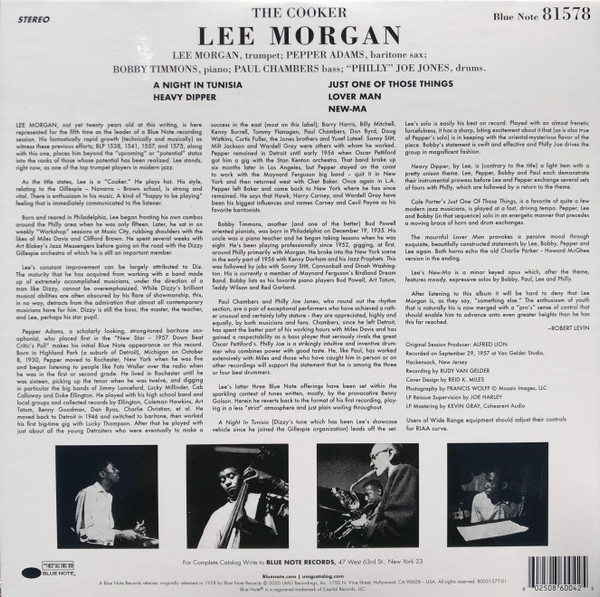 Lee Morgan – The Cooker – Tone Poet – Back – Audio Elite Colombia