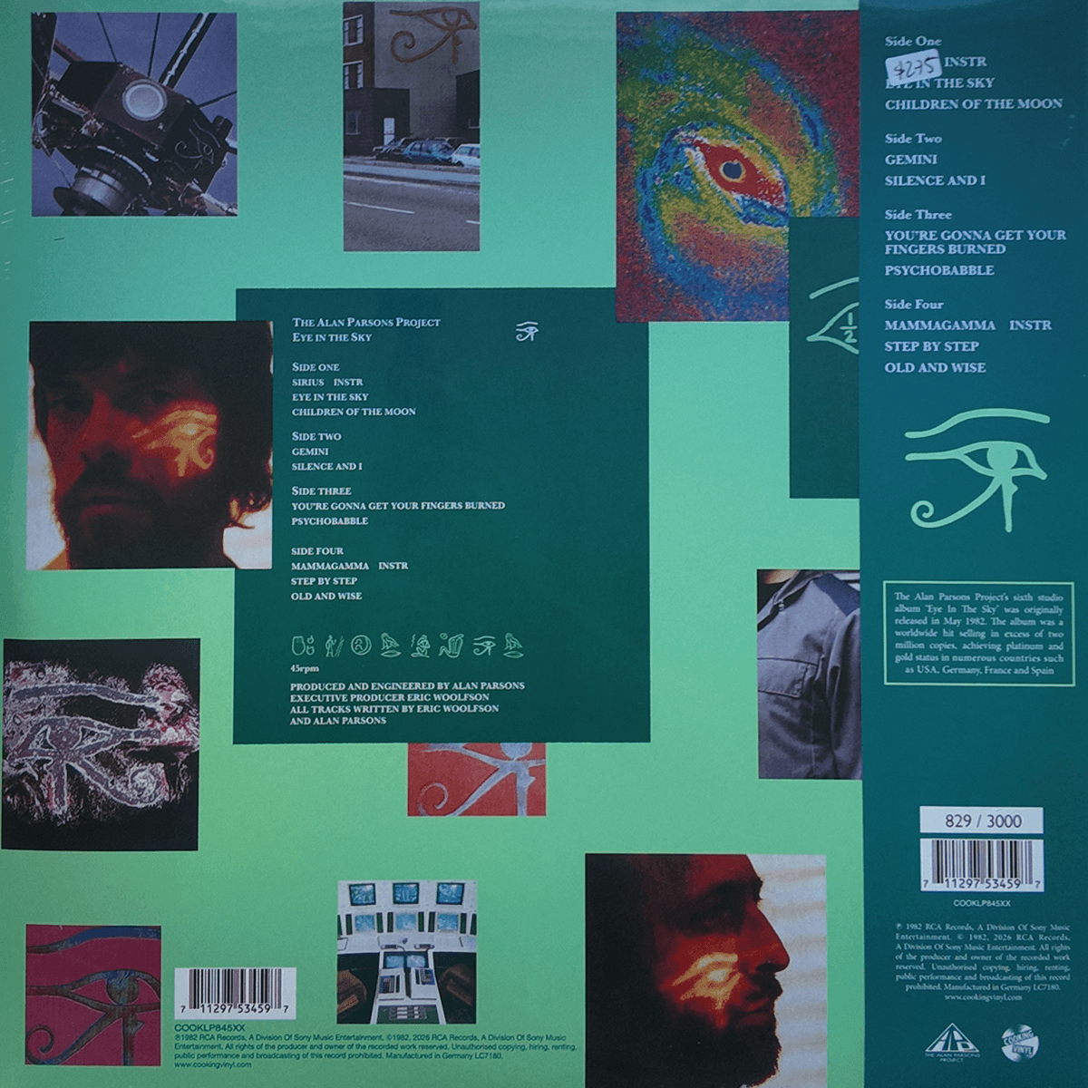 The Alan Parsons Project – Eye In The Sky (CV 45 Audiophile Edition, Half-Speed Mastering, Ed. Limitada, Numerada) – Back – Audio Elite Colombia