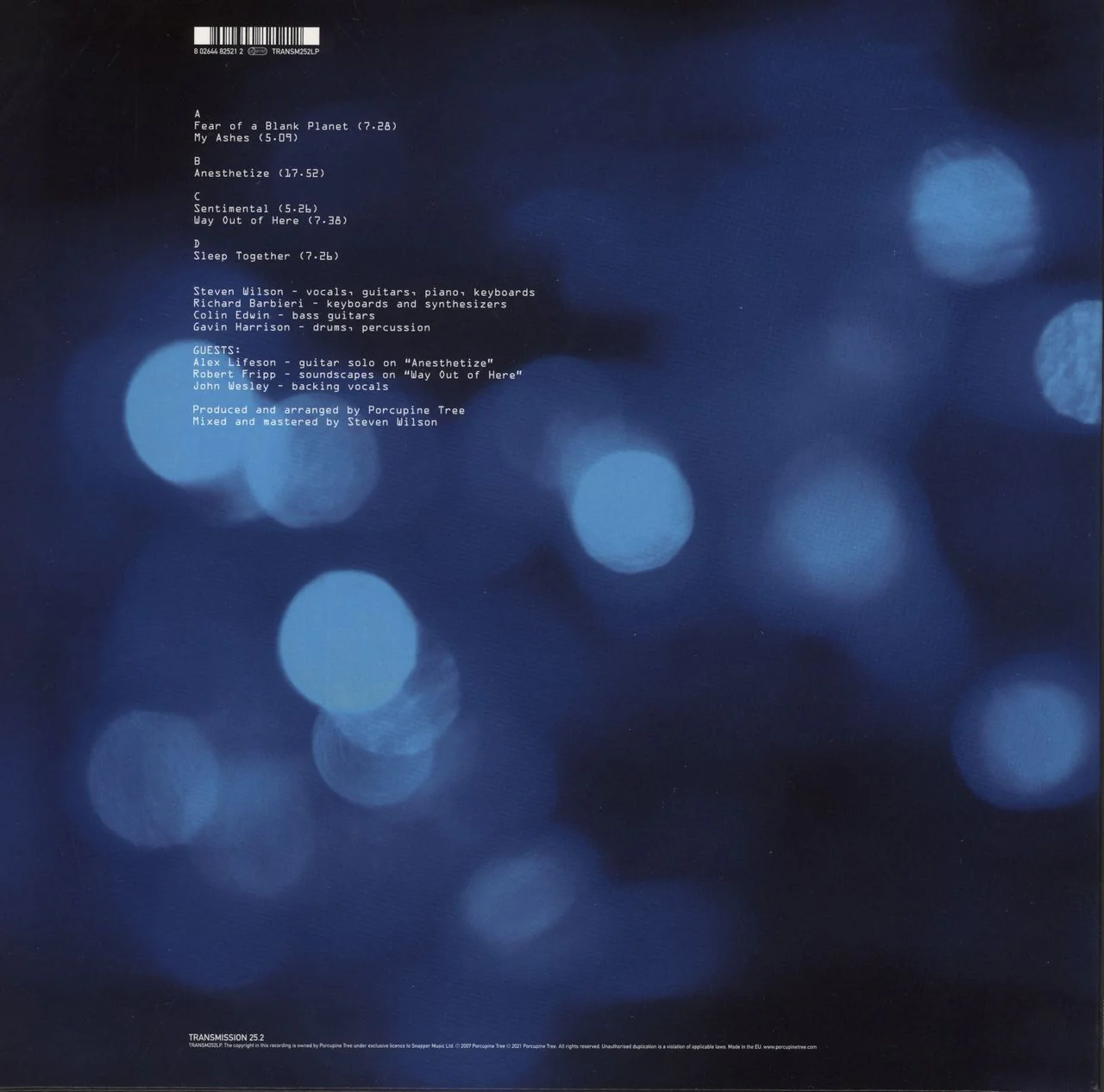 Porcupine Tree – Fear Of A Blank Planet – Back – Audio Elite Colombia